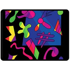 Colorful Shapes Double Sided Fleece Blanket (large) 