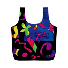 Colorful Shapes Full Print Recycle Bags (m) 