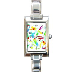 Playful Shapes Rectangle Italian Charm Watch