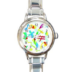 Playful Shapes Round Italian Charm Watch