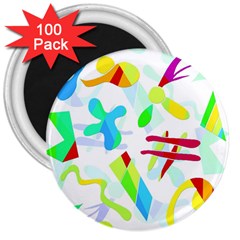 Playful Shapes 3  Magnets (100 Pack)