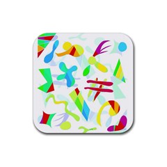 Playful Shapes Rubber Coaster (square) 