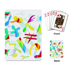 Playful Shapes Playing Card by Valentinaart