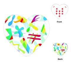 Playful Shapes Playing Cards (heart)  by Valentinaart