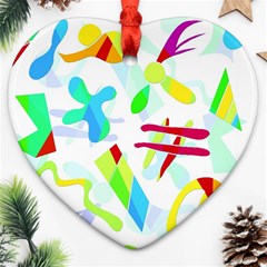 Playful Shapes Heart Ornament (2 Sides)