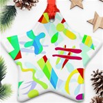 Playful shapes Star Ornament (Two Sides)  Front