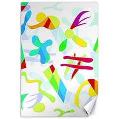 Playful Shapes Canvas 24  X 36  by Valentinaart