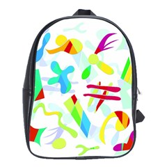 Playful Shapes School Bags(large)  by Valentinaart