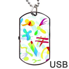 Playful Shapes Dog Tag Usb Flash (two Sides) 