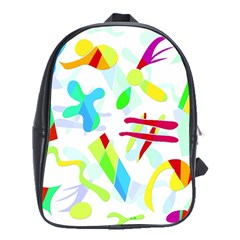 Playful Shapes School Bags (xl)  by Valentinaart