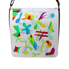 Playful Shapes Flap Messenger Bag (l) 