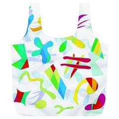 Playful Shapes Full Print Recycle Bags (l)  by Valentinaart