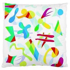 Playful Shapes Standard Flano Cushion Case (two Sides) by Valentinaart