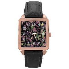 Depression  Rose Gold Leather Watch 