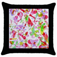 Summer Throw Pillow Case (black) by Valentinaart