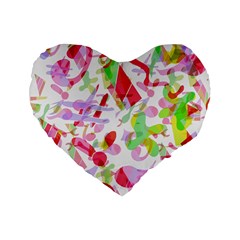 Summer Standard 16  Premium Flano Heart Shape Cushions