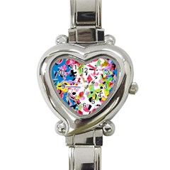 Colorful Pother Heart Italian Charm Watch