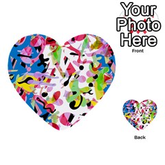 Colorful Pother Multi-purpose Cards (heart)  by Valentinaart