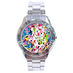 Colorful Pother Stainless Steel Analogue Watch