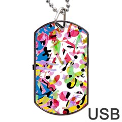 Colorful Pother Dog Tag Usb Flash (one Side)