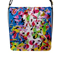 Colorful Pother Flap Messenger Bag (l) 