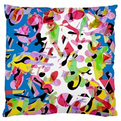 Colorful Pother Large Flano Cushion Case (one Side)