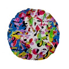 Colorful Pother Standard 15  Premium Flano Round Cushions