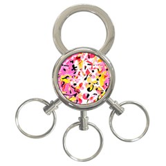 Pink Pother 3-ring Key Chains