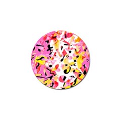 Pink Pother Golf Ball Marker by Valentinaart