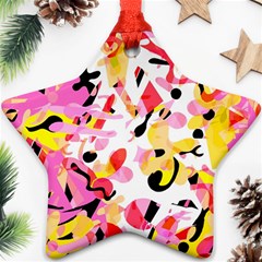 Pink Pother Star Ornament (two Sides) 