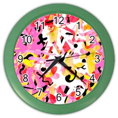 Pink Pother Color Wall Clocks