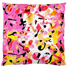 Pink Pother Large Flano Cushion Case (two Sides)