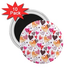 Colorful Cute Hearts Pattern 2 25  Magnets (10 Pack)  by TastefulDesigns