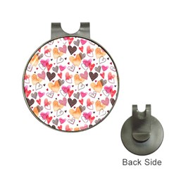 Colorful Cute Hearts Pattern Hat Clips With Golf Markers