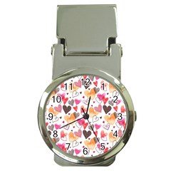 Colorful Cute Hearts Pattern Money Clip Watches