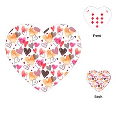 Colorful Cute Hearts Pattern Playing Cards (heart) 