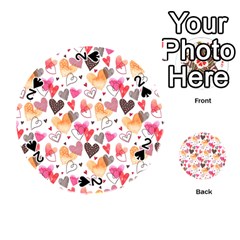 Colorful Cute Hearts Pattern Playing Cards 54 (round)  by TastefulDesigns