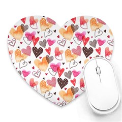 Colorful Cute Hearts Pattern Heart Mousepads