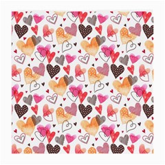 Colorful Cute Hearts Pattern Medium Glasses Cloth by TastefulDesigns