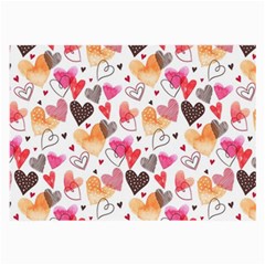 Colorful Cute Hearts Pattern Large Glasses Cloth