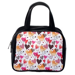 Colorful Cute Hearts Pattern Classic Handbags (one Side)