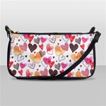 Colorful Cute Hearts Pattern Shoulder Clutch Bags Front