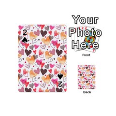 Colorful Cute Hearts Pattern Playing Cards 54 (mini) 