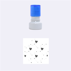 Colorful Cute Hearts Pattern Rubber Round Stamps (small)