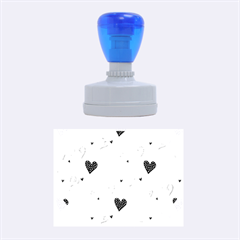 Colorful Cute Hearts Pattern Rubber Oval Stamps