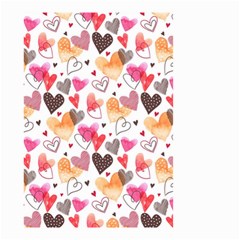 Colorful Cute Hearts Pattern Small Garden Flag (two Sides)