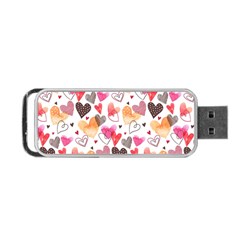 Colorful Cute Hearts Pattern Portable Usb Flash (one Side)