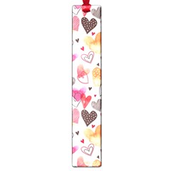 Colorful Cute Hearts Pattern Large Book Marks by TastefulDesigns