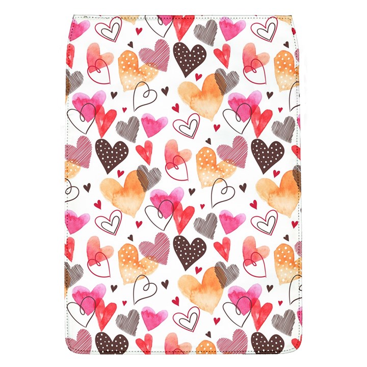 Colorful Cute Hearts Pattern Flap Covers (L) 