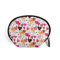 Colorful Cute Hearts Pattern Accessory Pouches (small) 